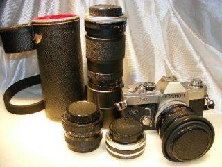 Canon Ftb QL 35mm SLR Film Camera 50MM 1 4 24MM 2 8 85 205 Zoom 2X 