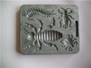 Vintage Creepy Crawlers Thingmaker Mold 1964 with Four Insects Cricket 