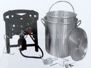New 36 Quart Outdoor TURKEY FRYER Deep Steamer & Food Boiler Pot Stand 