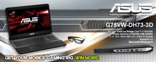 Asus G75VW DH73 3D 17 3 Gaming Laptop Core i7 3630QM NV GTX 670M 3D 