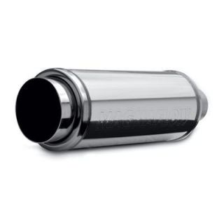   Muffler with Tip 2.25 Inlet/4 Outlet Stainless Steel Polished Each