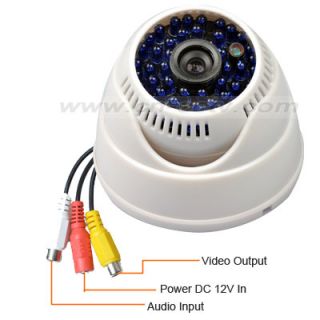 Audio Video CCTV Color Camera 48IR 600TVL 8CH Network DVR System 