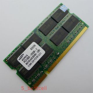 New Samsung 512MB 512 MB DDR PC2100 266MHz CL2 5 SODIMM Laptop Memory 