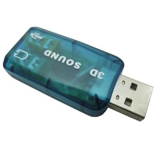 USB 2 0 Mic Speaker 5 1 Audio 3D Sound Card Adapter Adaptor for 