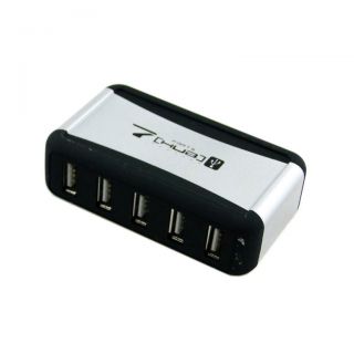Port USB 2 0 High Speed Hub AC USA Power Adapter Black Win 7 XP 