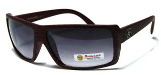   Biohazard Shades Black Wood Grain Style Frame Sunglasses 115
