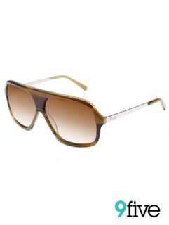 9FIVE Stevie Williams Crowns Handmade Wayfarer Sunglasses Honey Wood 