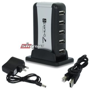 Port USB 2 0 High Speed Hub Powered with AC Adapter