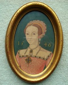    MINIATURE PORTRAIT TUDOR QUEEN ELIZABETH WILLIAM SCROTTS DATED 1546