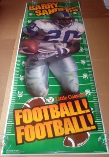 Barry Sanders Detroit Lions HUGE 6ft LIFE SIZE NFL Football Poster 