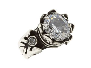 King Baby Studio 13mm Crown Ring with Clear CZ Stone   Zappos Free 