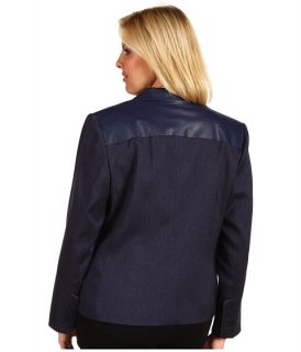 Anne Klein Plus Plus Size Herringbone Jacket    