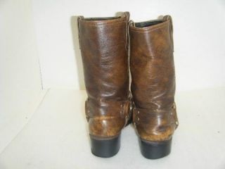Mens Brown Stirrup Boots Sz 8 5 9389