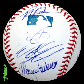 2006 2007 Los Angeles Dodgers Team Signed Baseball Ball Matt Kemp COA 