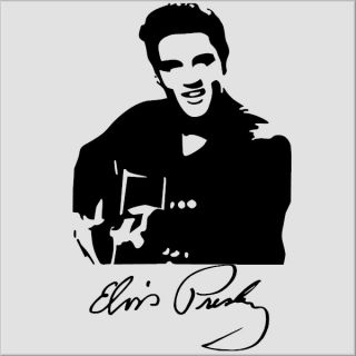 ELVIS PRESLEY STICKER ( no.1) Vinyl Decal of The King TCB Signature 