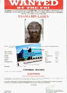 Original RARE Usama Bin Laden Wanted by FBI Poster 3 29 1999 Free s H 