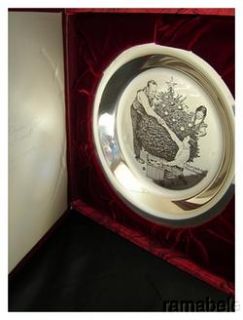 Trimming Tree by Norman Rockwell Franklin Mint Sterling Silver 