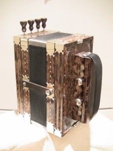 Bon Temps 10 Button Cajun Accordion Hand Crafted by Jude Moreau in Key 