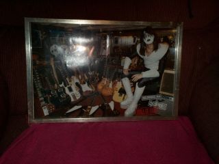 Vintage Ace Frehley Framed Guitar World Poster w w L K