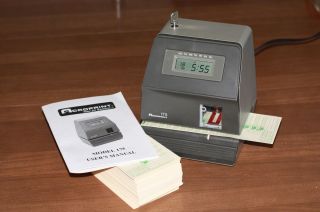 Acroprint 175 Time Card Recorder with manual time cards and key