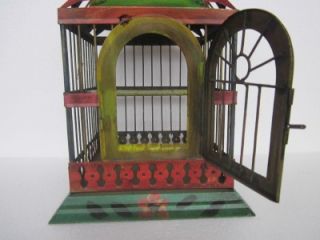   Handpainted Mexican Decorative Bird Cage 16 Tall Folk Art