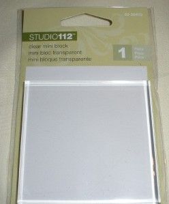 New Studio 112 Clear Acrylic Block Rubber Stamps 2 1 2