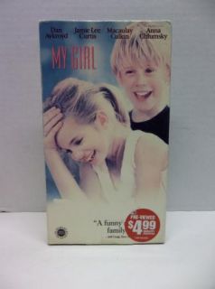 My Girl VHS Movie Tape 1992 Dan Aykroyd Jamie Lee Curtis Anna Chlumsky 
