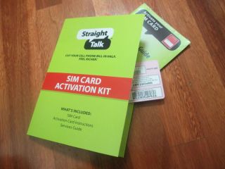   Straight Talk SIM Card Activation Kit (T Mobile compatible SIM card
