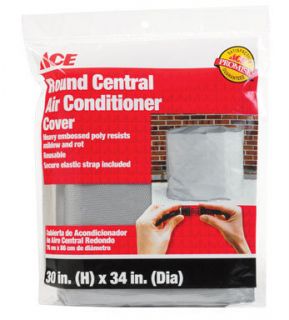 Ace Round Central Air Conditioner Cover 30 Hx34 Dia Gray Polybg 14 ACE