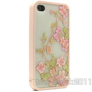 Fashion Baby Pink Orchid Hard Back Cover Case for iPhone 4 4S Free 