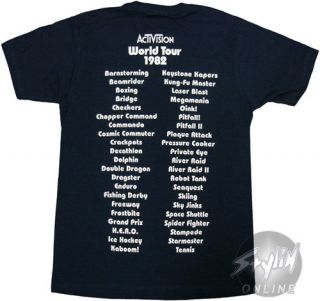 Activision World Tour 1982 Sheer T Shirt XL Atari 2600