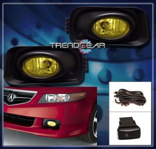03 04 05 06 Acura TSX Sedan JDM Bumper Driving Yellow Fog Lights Lamp 