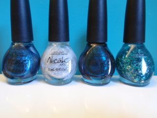 x4 OPI Nicole Nail Lacquer Polish TOO RICH, SCANDAL, NICOLE, PARTY 