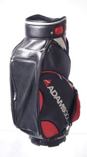 Adams Golf Staff Bag 10 5 Dividers Black Red With Rain Cover I