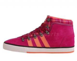 Adidas Neo Utility Vulc w Mid Pink Orange New 2011 Womens Casual Shoes 