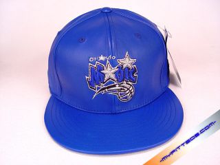   Leather Royal Blue White Black Authentic NBA Adidas Fitted Cap