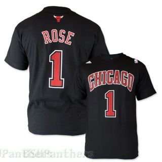 Derrick Rose Chicago Bulls Adidas Player Faux Stitch Jersey T Shirt Sz 