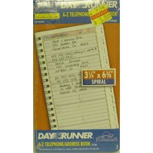 Day Runner A Z Telephone/Address Book, 3 1/4 x 6 3/8. 763 063