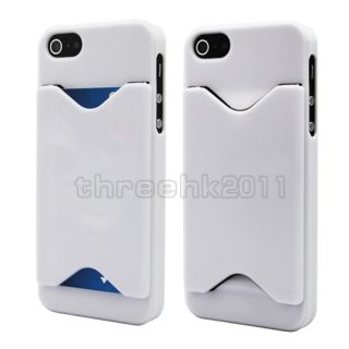 New Credit Card Holder Hard Back Skin Case Cover for Apple iPhone 5 5g 