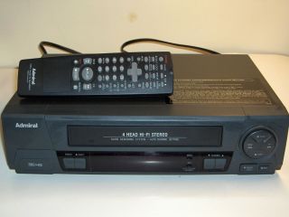 ADMIRAL JSJ 20455 VHS VCR 4 HEAD HIFI STEREO