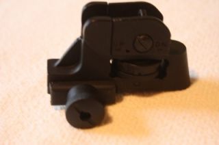   Gear CLAMP ON REAR SIGHT Tactical Flip up Rear sight Adjustable