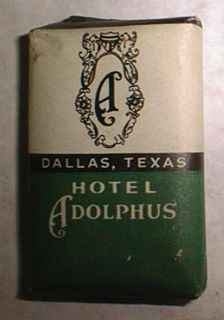 Vintage Hotel Adolphus Dallas Texas TX Souvenir Soap