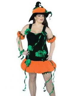 Pumpkin Witch Plus Size Adult Costume with Free Pouch
