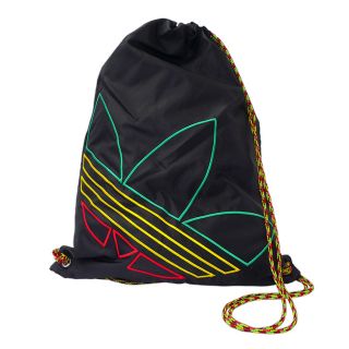 Adidas Originals Trefoil Gym Sack Sports Bag Vintage Backpack Black 