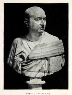   Publius Cornelius Scipio Africanus Bust Statue Roman Hannibal Agnomen