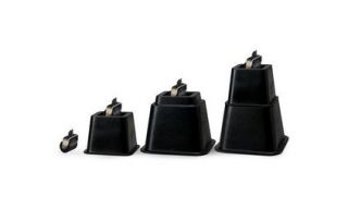 Black Adjustable Bed Risers Lifts Elevate your bed 3, 5, or 8 inches 