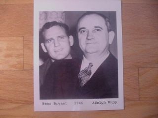 Adolph Rupp and Bear Bryant Kentucky Wildcats 46 Photo