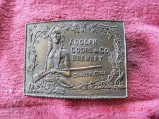 Vintage Buckle Montauk Silver Company Adolph Coors Brewery