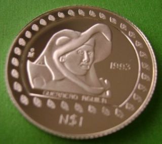 1993 Mexico $1 Pre Columbian Guerrero AGUILA1 4 oz Silver Coin Proof 