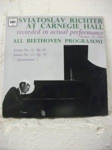 Beethoven Sonata 12 23 Richter Piano CBS Mono 1961 UK